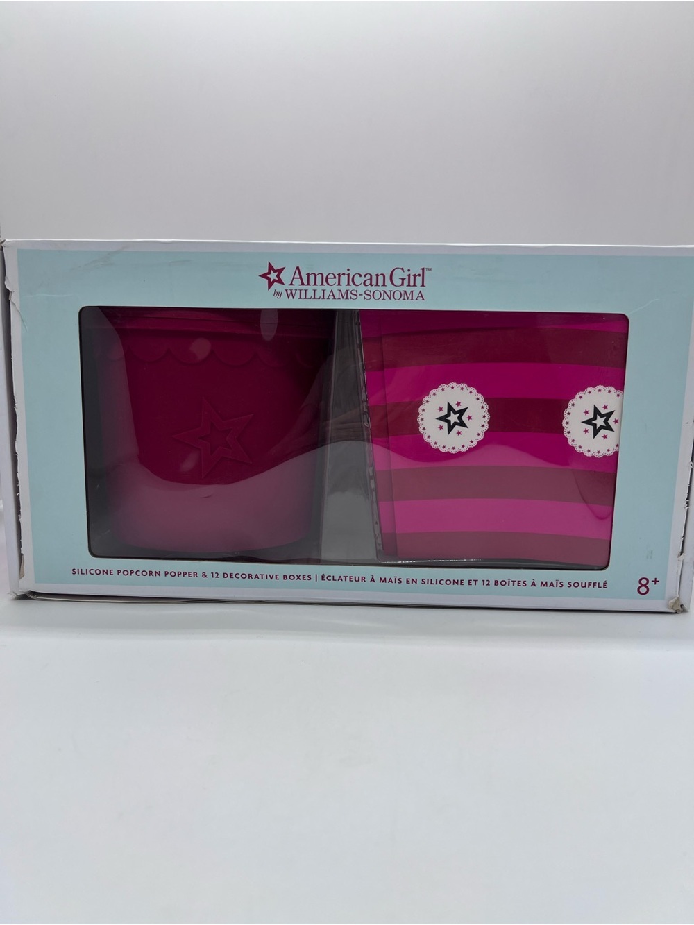 American Girl by Williams-Sonoma Silicone Popcorn Popper & 8 Decorative Boxes
